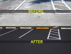 parking lot before and after